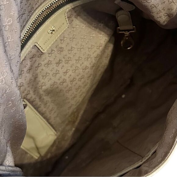 Anya Hindmarch Maxi Leather Large Shoulder Bag Crossbody Hobo Top Handle Orange - Picture 9 of 15